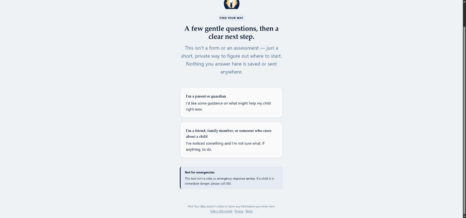HITC Find Your Way guidance tool screenshot