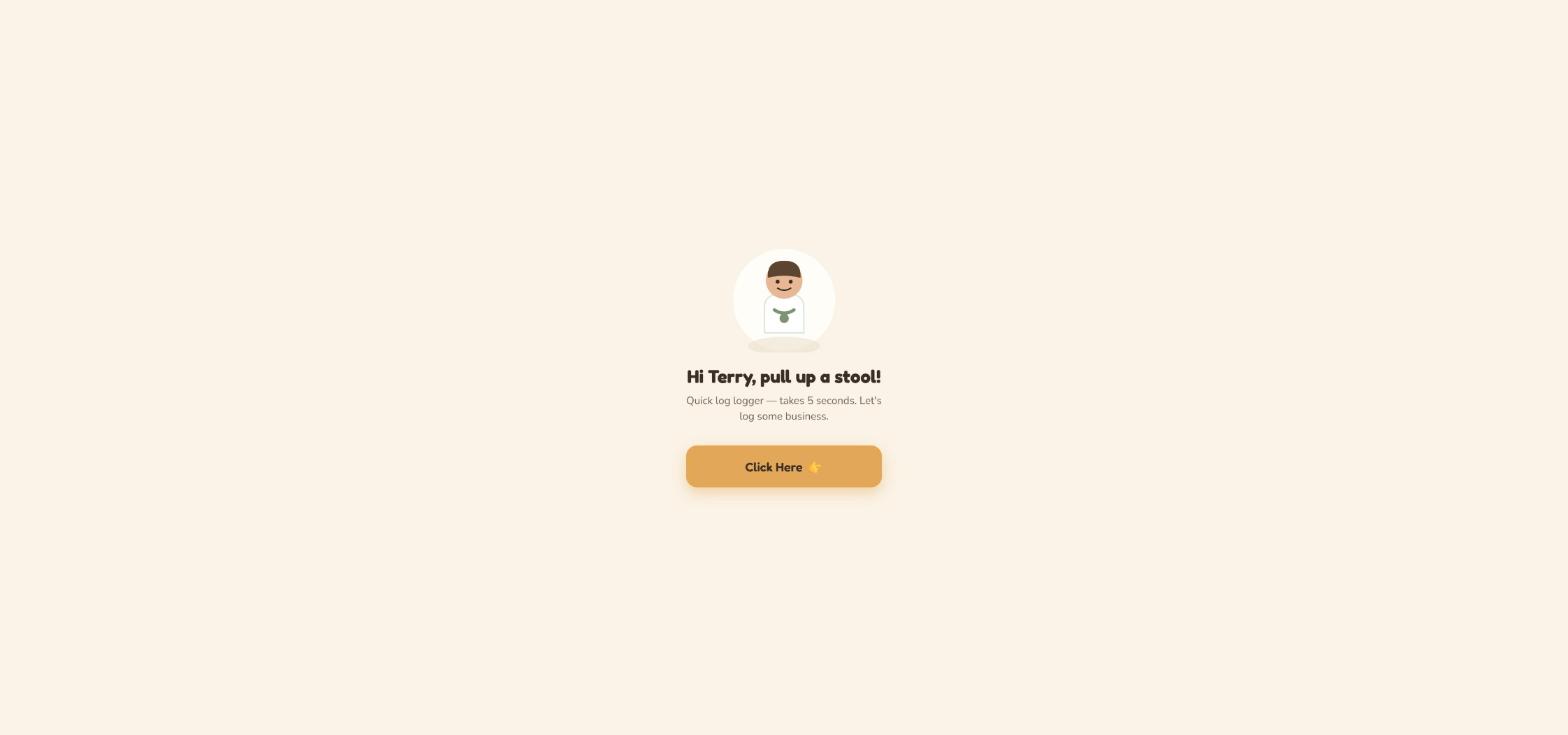 Pull Up A Stool health logging app screenshot